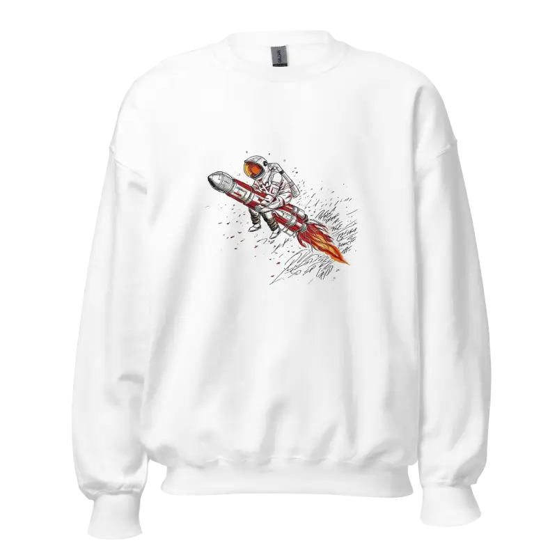 Astronot Desenli Sweatshirt ile Uzaya Yolculuk Yapın - Baskılı Sweatshirt