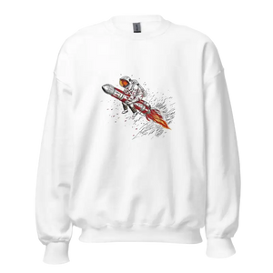 Astronot Desenli Sweatshirt ile Uzaya Yolculuk Yapın - Baskılı Sweatshirt