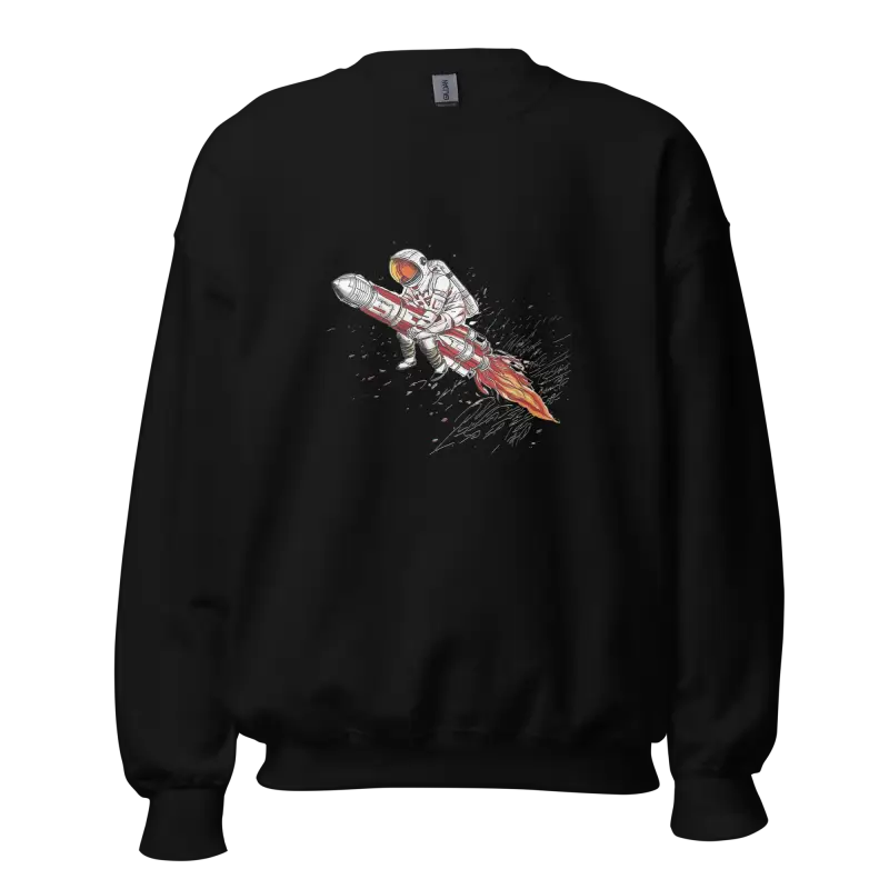 Astronot Desenli Sweatshirt ile Uzaya Yolculuk Yapın - Baskılı Sweatshirt