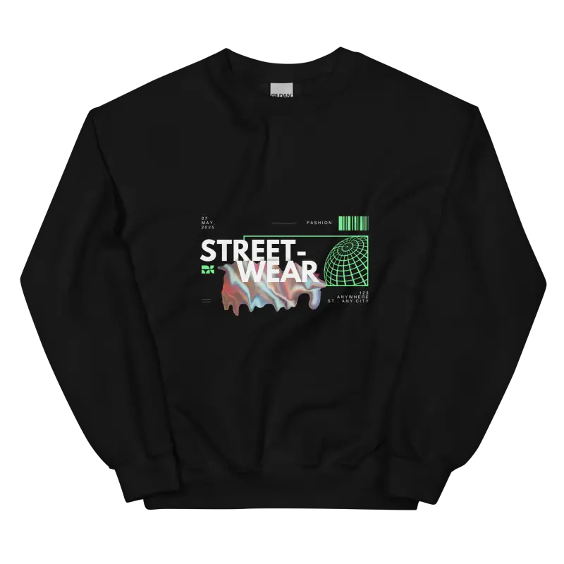 Eşsiz Tasarım Unisex Sweatshirt ile Rahat ve Şık Stil - Black / S