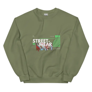 Eşsiz Tasarım Unisex Sweatshirt ile Rahat ve Şık Stil - Military Green / S