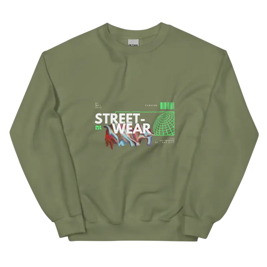 Eşsiz Tasarım Unisex Sweatshirt ile Rahat ve Şık Stil - Military Green / S