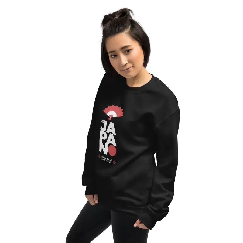 Japon Baskılı Unisex Sweatshirt Red Fan Tasarımı ile Büyük Boy - Baskılı Sweatshirt