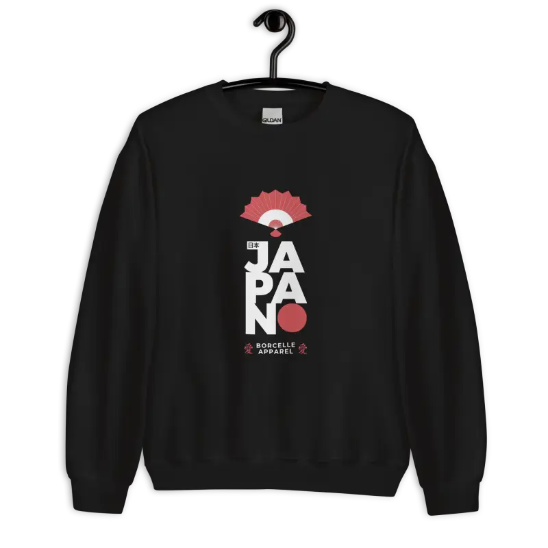 Japon Baskılı Unisex Sweatshirt Red Fan Tasarımı ile Büyük Boy - Baskılı Sweatshirt