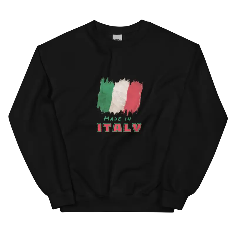 Made in Italy Unisex Sweatshirt Renk Siyah Uzun Süreli Kullanım - Black / S - Baskılı Sweatshirt