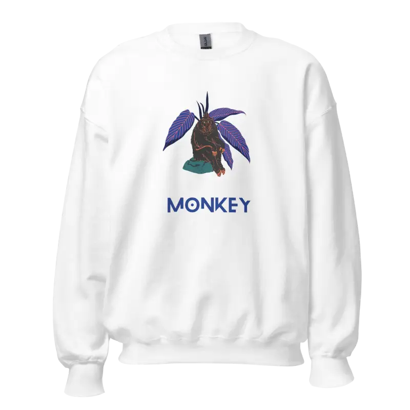 Monkey Baskılı Unisex Sweatshirt ile Rahat Şıklığı Yakalayın - Baskılı Sweatshirt