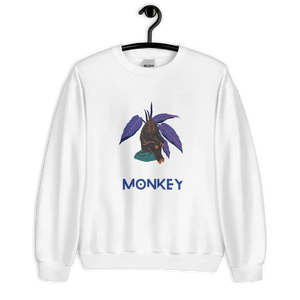 Monkey Baskılı Unisex Sweatshirt ile Rahat Şıklığı Yakalayın - Baskılı Sweatshirt