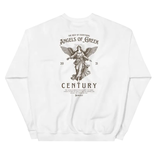 Vintage Stil Sırt Baskılı Angels Sweatshirt Soğuk Günler İçin - S - Baskılı Sweatshirt