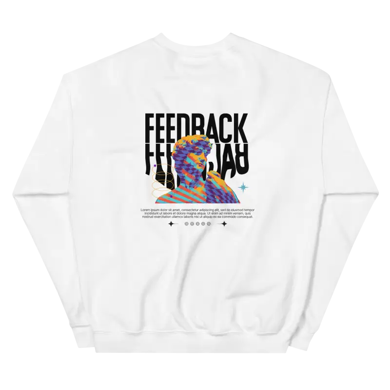 Şık FEEDBACK Baskılı Sweatshirt ile Tarzınızı Yansıtın - S - Baskılı Sweatshirt