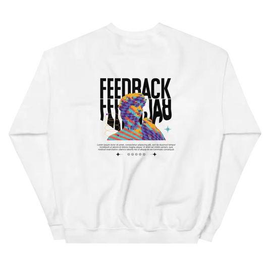 Şık FEEDBACK Baskılı Sweatshirt ile Tarzınızı Yansıtın - S - Baskılı Sweatshirt